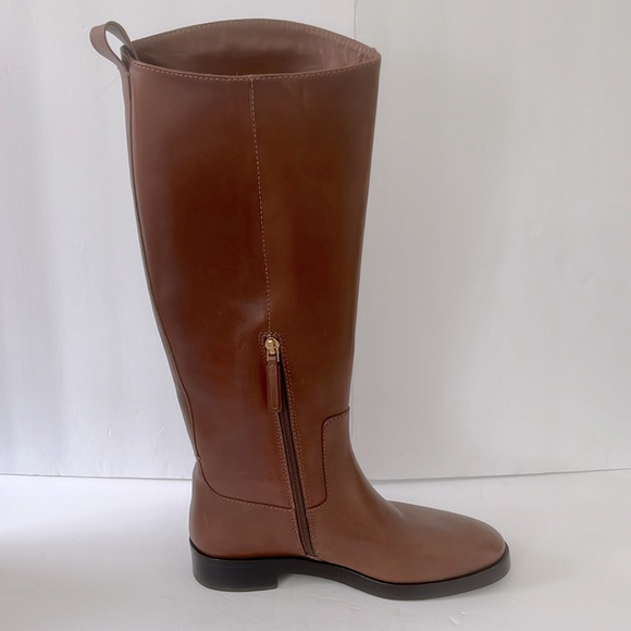 Tory Burch Women’s The Riding Boots Brown Leather Shoes Size 8.5 NWT - Picture 7 of 11